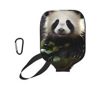 xczcnbg Panda Cubs in the Forest Print Soft Pickleball Paddle Covers,Neoprene Universal Zippered Racket Sleev Storage Bag 8.7x11.6 in