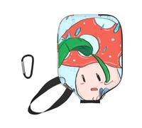 xczcnbg Sunflower Seeds and Mushroom Print Soft Pickleball Paddle Covers,Neoprene Universal Zippered Racket Sleev Storage Bag 8.7x11.6 in
