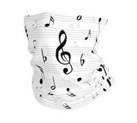 XCZHIMIN Clef Music Notes Sheet Symbol Treble Abstract, Winter Bandana Neck Gaiter Soft Face Cover Neck Warmer Tube Half Face Mask for Unisex