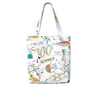 XCZHIMIN Science Lab Education Biology Chemistry,Reusable Grocery Bags Large Capacity Canvas Shoulder bag Shopping Tote Bags