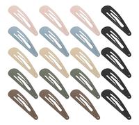 XCZYN 20 Pcs Snap Hair Clips Matte Finish Colorful Color Anti-slip Snap Clip Hair Accessories Metal Barrettes for Women Little Girls Lady Hair Styling (20 Pieces, Light Color)