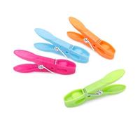 XCZYN 27 Pcs Colorful Plastic Clothespins Laundry Pins Windproof Clotheslinger Towel Clips Drying Line Pegs Small Colored Clothes Pins for Outdoor Clothesline Crafts Picture Food Package Clips