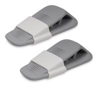 XCZYN Door Stopper for Bottom of Door on Floor, Rubber Door Stops Wedge with Holder, Anti-Collision top Door Blocker, Door Card, Doorstop, Door Holder to Keep Door Open Windproof Fixed (2 Pcs, Grey)