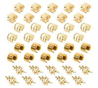 XCZYN Gold Hair Braids Dreadlock Non-Piercing Ear Clip Beard Cuffs Clip Hair Accessories Styling Fashion Jewelry Gift Toos for Women Men Passion Twist Goddess Locs Crochet Hair Rings (40Pcs, Gold)