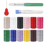 XCZYN Needle and Thread Set, 34 Pcs DIY Premium Sewing Supplies, Mini Sewing kit for Home, Travel & Emergency Filled with Mending and Sewing Needles, Color Threads, Seam Ripper, Needle Threader etc