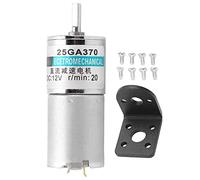 XD - 25GA370 DC Gear Motor, Low Speed CW CCW Motor with Metal Gears, Micro Speed Reduction Motor for DIY Robotics and Sport Control, 12V High Torque Brushless Motor with Overcurren (20rpm/min)