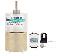 XD - 37GB520 DC24V Reduction Motor Low Speed with Bracket and Governor Gear for CNC Machine Tool, All - Metal Gear Micro Motor with Overload Protection and CW/CCW (30rpm/min)