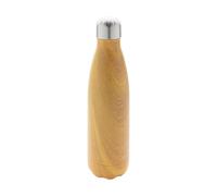 XD Collection Wood Effect Stainless Steel 500ml BottleOne Size Yellow XD888