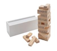 XD Design Deluxe Tumbling Wood Tower Stacking Blocks Set in White XD Design White