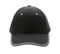 XD Design Men's Impact Aware Contrast Brushed Cotton 6 Panel Cap in Black XD Design Black One Size