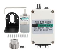 XD37GB3530 DC Gear Motor, Low Speed Permanent Magnet 24V Motor with Governor and Bracket, High Torque Metal Gearbox for Robotics and Automation Systems (100rpm/min)