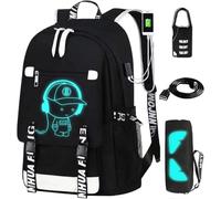 Xdalula Backpack for Girls Casual Daypack Nylon Waterproof Kids Elementary Middle Schoolbag,Canvas Tote Bag for Women, Black and White, L, Casual
