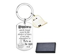 XDANWNG Wizardry Keychain Steel Wizardry Gift Inspirational Owl Keychain Keyring Gifts with Box for Daughter Son Granddaughter Sister Friends Girls Women