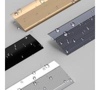 XDAPILMER 1 pcs Threshold Ramps for Doorways,Aluminum Door Thresholds Metal 1 Pcs,Home Improvement Hardware,for Living room, bathroom Threshold Ramps(Gold)