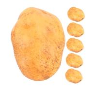 XDAWQP 6pcs Realistic Simulation Potatoes Foam Food Props for Home Kitchen Party Decoration Lifelike Vegetables for Model Photography and Lightweight Faux Veggies