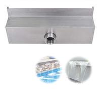 XDAWQP Stainless Steel Waterfall Pool Fountain, Swimming Pool Fountain with LED Lights, Swimming Pool Fountain Stainless Steel Rectangular Garden Swimming Pool Blade Cascade Fou