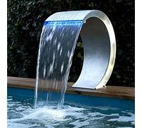 XDAWQP Swimming Pool Fountains, Rectangular Waterfall Pool, Garden Waterfall Pool Fountains Stainless Steel Pool Waterfall Fountains,40X20CM