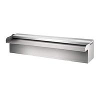 XDAWQP Waterfall Pool Fountain Rectangular Pool Fountain with Led Strip Light Constructed Stainless Steel Swimming Pond Waterfall