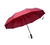 XDAWQP Windproof Travel Umbrella Folding Umbrella Windproof Compact Travel,Auto Open And Close Umbrellas Ergonomic Handle Umbrella For Mens Women Stand up To Snow Stor，Rojo