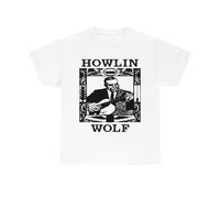 XDCERE Howlin' Wolf Shirt Vintage 90's Howlin' Wolf Smokestack Lightnin T-Shirt WhiteX-Large