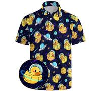 Xdceu Men’s Golf Polo Shirts - Hawaiian Print Golf Shirt for Men Quick-Dry Moisture Wicking Casual Breathable Polo Shirt, Duckd, XXL