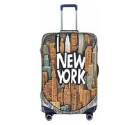 XDCYWBZDBC Cartoon Cute New York Theme Art Elastic Travel Luggage Cover Luggage Cover Luggage Case Tao18-32inch Luggage Cover with Zipper Antis Scratch Dust Tight Quick Fixation and Disassembly