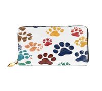 XDCYWBZDBC Colorful Dog Print Black Ladies Long Wallets Travel Wallets Credit Card Holders Large-Capacity Zipper Wallets Business Card Holders Fashion Notecase
