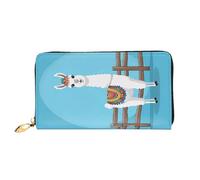 XDCYWBZDBC Cute Alpacas Leather Long Zipper Hand Purse Large Capacities Women's Wallet with Multiple Pockets Multifunctional Wallet Fit Credit Card, Cash, Coin