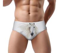 XDCYWBZDBC Cute Horse Mens Triangle Briefs Nonskid Underwear Hipster Underwear High Elastic Soft Classic Underwear Suitable For Adult Men To Wear All Year Round. Black