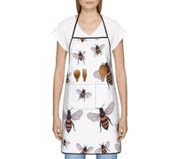 Xdcywbzdbc Funny Bees Fashion Apron Unisex Is Multifunctional Apron Suitable For Housework Barbecue Garde Hairdressing Artistic Creation Hotelsetc To Add Fun To Your Life