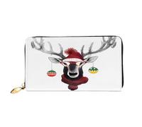 XDCYWBZDBC Funny Christmas Deer Ladies Long Wallets Travel Wallets Credit Card Holders Large-Capacity Zipper Wallets Business Card Holders Fashion Notecase
