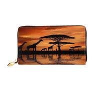 XDCYWBZDBC Giraffe Under The Tree in Africa Ladies Long Wallets Travel Wallets Credit Card Holders Large-Capacity Zipper Wallets Business Card Holders Fashion Notecase