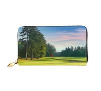 XDCYWBZDBC Golf Course Lawn Ladies Long Wallets Travel Wallets Credit Card Holders Large-Capacity Zipper Wallets Business Card Holders Fashion Notecase
