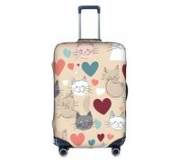 XDCYWBZDBC Happy Walking Kitty Elastic Travel Luggage Cover Luggage Cover Luggage Case Tao18-32inch Luggage Cover with Zipper Antis Scratch Dust Tight Quick Fixation and Disassembly