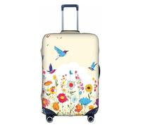 XDCYWBZDBC Hen Flying Butterflies Among Flowers Elastic Travel Luggage Cover Luggage Cover Luggage Case Tao18-32inch Luggage Cover with Zipper Antis Scratch Dust Tight Quick Fixation and Disassembly