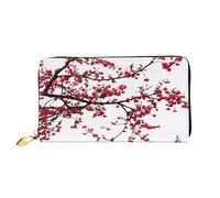 XDCYWBZDBC Japanese Cherry Tree Ladies Long Wallets Travel Wallets Credit Card Holders Large-Capacity Zipper Wallets Business Card Holders Fashion Notecase