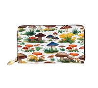 XDCYWBZDBC Japanese Painting Mushroom Ladies Long Wallets Travel Wallets Credit Card Holders Large-Capacity Zipper Wallets Business Card Holders Fashion Notecase