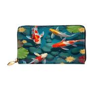 XDCYWBZDBC Japanese Pretty Fish Ladies Long Wallets Travel Wallets Credit Card Holders Large-Capacity Zipper Wallets Business Card Holders Fashion Notecase