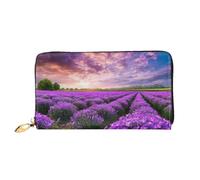 XDCYWBZDBC Lavender Fields Ladies Long Wallets Travel Wallets Credit Card Holders Large-Capacity Zipper Wallets Business Card Holders Fashion Notecase
