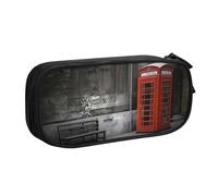 Xdcywbzdbc Layer Pencil Case British Phone Booth Print Pencil Pouch Spacious and Organized Storage Big Storage Bag with Compartments Stylish and Functional Design