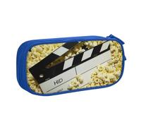 Xdcywbzdbc Layer Pencil Case Cinema Clapboard and Popcorn Print Pencil Pouch Spacious and Organized Storage Big Storage Bag with Compartments Stylish and Functional Design