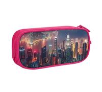 Xdcywbzdbc Layer Pencil Case Hong Kong Print Pencil Pouch Spacious and Organized Storage Big Storage Bag with Compartments Stylish and Functional Design