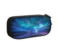 Xdcywbzdbc Layer Pencil Case Northern Lights Print Pencil Pouch Spacious and Organized Storage Big Storage Bag with Compartments Stylish and Functional Design