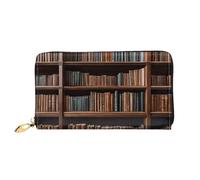 XDCYWBZDBC Library Bookshelf Book Ladies Long Wallets Travel Wallets Credit Card Holders Large-Capacity Zipper Wallets Business Card Holders Fashion Notecase