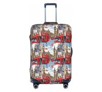 XDCYWBZDBC London Elastic Travel Luggage Cover Luggage Cover Luggage Case Tao18-32inch Luggage Cover with Zipper Antis Scratch Dust Tight Quick Fixation and Disassembly
