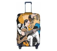 XDCYWBZDBC Magic Electric Guitar Music Elastic Travel Luggage Cover Luggage Cover Luggage Case Tao18-32inch Luggage Cover with Zipper Antis Scratch Dust Tight Quick Fixation and Disassembly