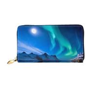 XDCYWBZDBC Northern Lights Ladies Long Wallets Travel Wallets Credit Card Holders Large-Capacity Zipper Wallets Business Card Holders Fashion Notecase