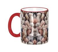 XDCYWBZDBC Oodles of Poodles Porcelain Tea Coffee Cup Funny Home Accessories Cute Gifts for Girlfriends Large Hot Drinks for Men and Women Cute Mug Giftssecret Christmas Gifts