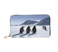 XDCYWBZDBC Penguins On The Iceberg Ladies Long Wallets Travel Wallets Credit Card Holders Large-Capacity Zipper Wallets Business Card Holders Fashion Notecase
