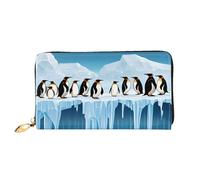 XDCYWBZDBC Penguins On The Iceberg Printed Ladies Long Wallets Travel Wallets Credit Card Holders Large-Capacity Zipper Wallets Business Card Holders Fashion Notecase